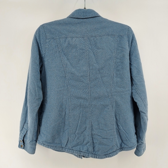 L.L.Bean Flannel Check quilted Lining Shirt Jacket size small - Picture 6 of 6